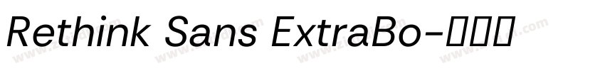 Rethink Sans ExtraBo字体转换